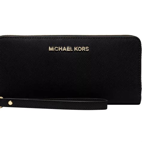 leather continental wristlet Michael Kors